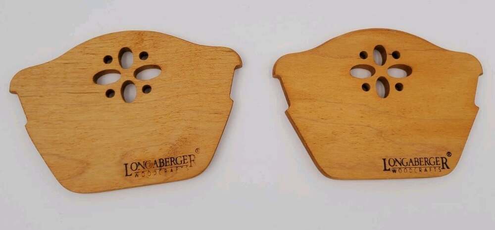 Longaberger Woodcrafts Set Of 2 Wooden Bread Basket Dividers Small